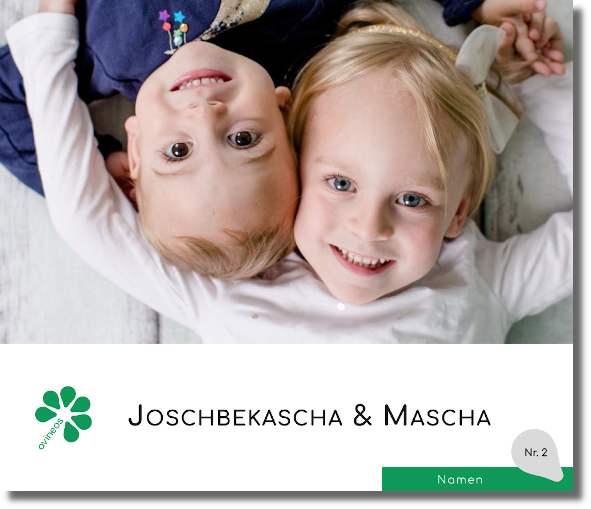 Bild: Autor-Zeitschrift avineos von Oleg Merkel. Ausgabe 2. Titel: Joschbekascha und Mascha. Thema: Was bedeuten unsere Namen?