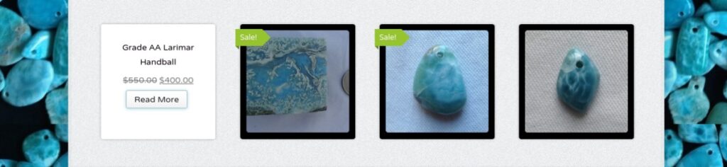 Bild: Larimar, ein sog. Atlantis-Heilstein.