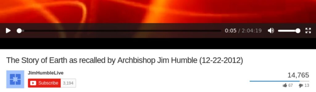 Screenshot. Ein Ausschnitt aus Humbles Video „Die Geschichte der Erde“.