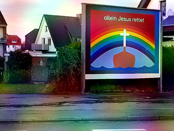 Bild: Plakat - Regenbogen, Evangelium
